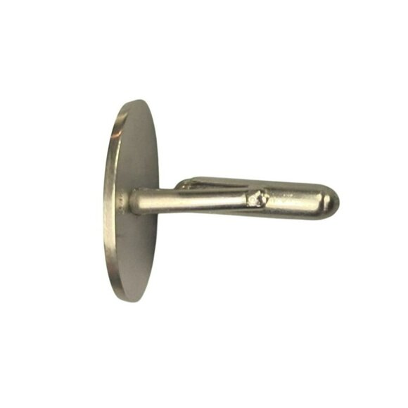 Vintage signed RFL Oval Silver Tone Cufflink (1) With Embossed Globe with G Logo - Picture 4 of 5